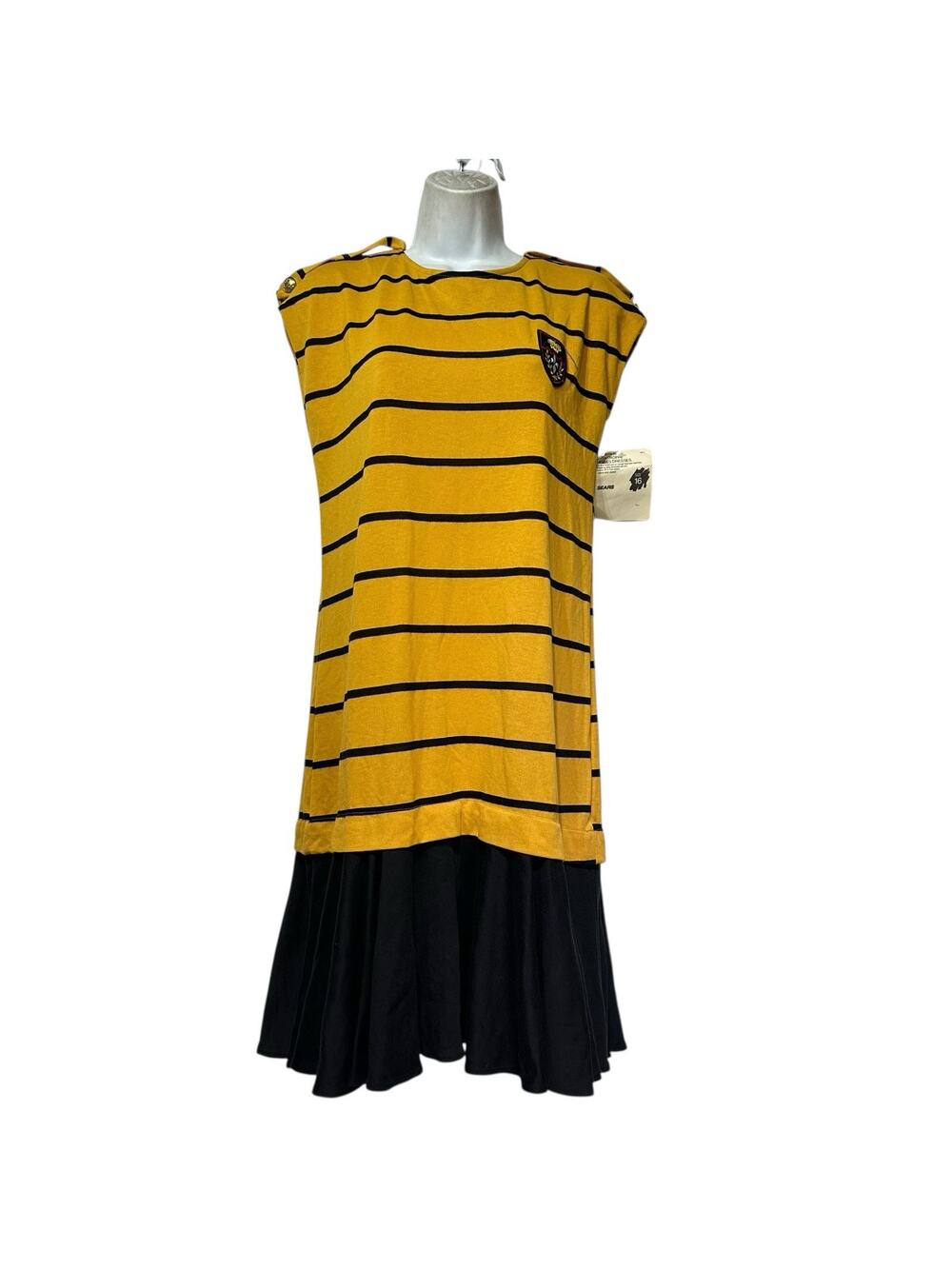apostrophe black striped crest Nautical Sailing dress Juniors Size 16